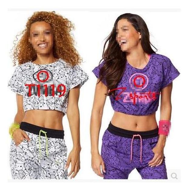 

knitted zum fitness clothes tshirt girls tee short sleeve shirts let's jam bubble tee 1119, Black;red