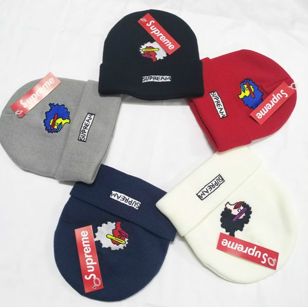 

men' hockey knit beanie embroidery adjustable hat embroidered snapback caps blue fashion street style sports, Blue;gray