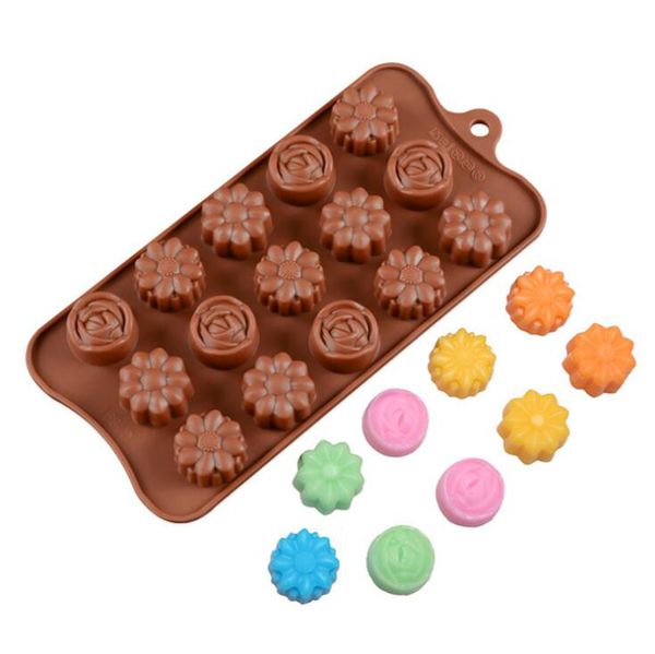 

new silicone chocolate mold 24 shapes chocolate baking tools non-stick cake mold jelly&candy 3d mold decoration diy jsc1891