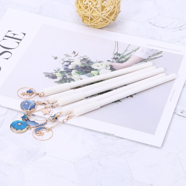 

blue starry sky star moon pendant gel pen kawaii school office stationery supply