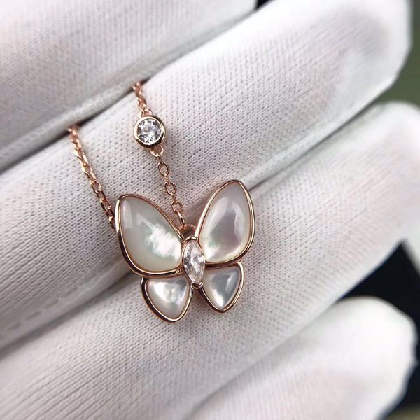 

have stamps fashion brand butterfly designer necklace for lady design women party wedding lovers gift luxury vca jewelry for bride, Silver