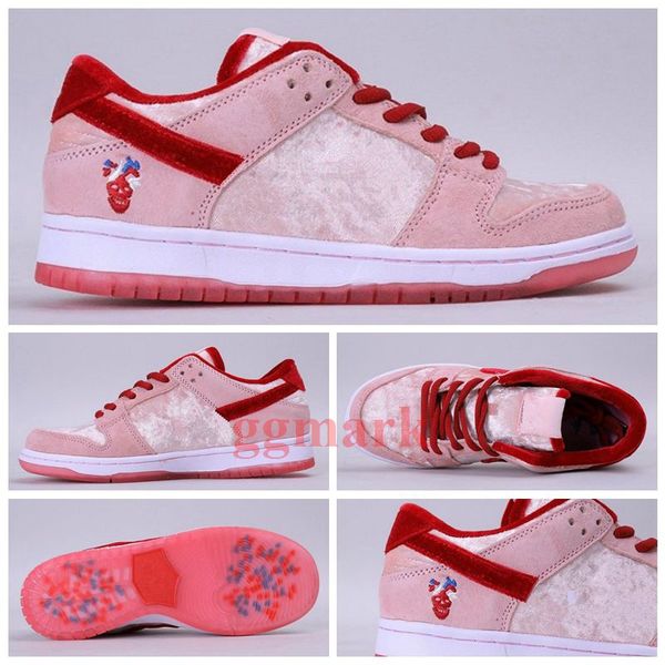 

2020 sb strangelove dunk valentine's day melon pink low casual skateboard shoe fashion women designer shoes mens sport trainers sneaker