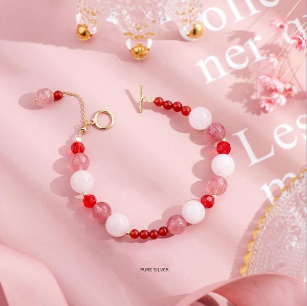 

браслет 20см шарм 925 позолоченная серебряная браслеты много видов кристалл бисера пластиковые бусы украшения для женщин, Black