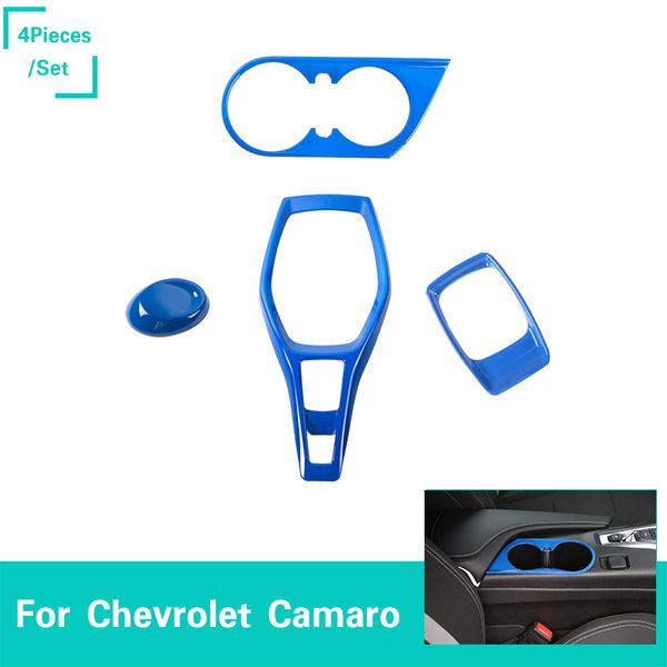 Abs Blue Gear Position Panel Internal Kit Decoration For Chevrolet Camaro 2017 High Quality Car Interior Accessories Car Exteriors Car External Body