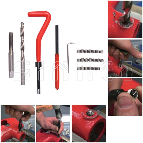 

25 pcs thread repair recoil insert kit drill tap m5 x 0.8 sk1051-1