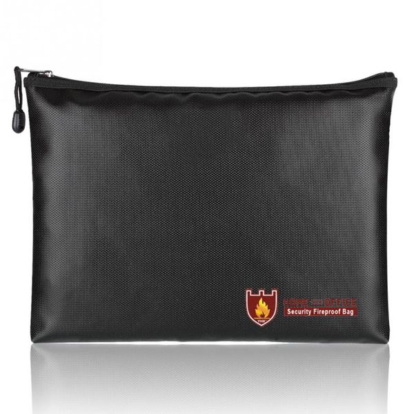 

safe fireproof briefcase business men waterproof solid document bag zipper closure file holder valuables cash lappouch