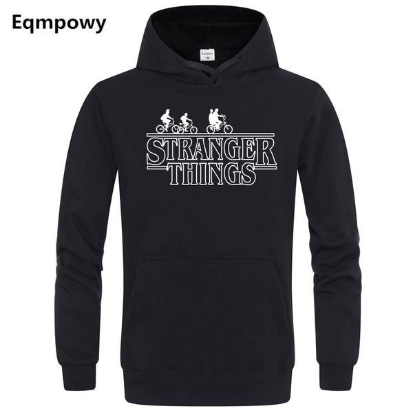 

2019 fashion faces strange things hooded hoodies and autumn sweatshirts with hip hop men's winter hoodies brand, Black