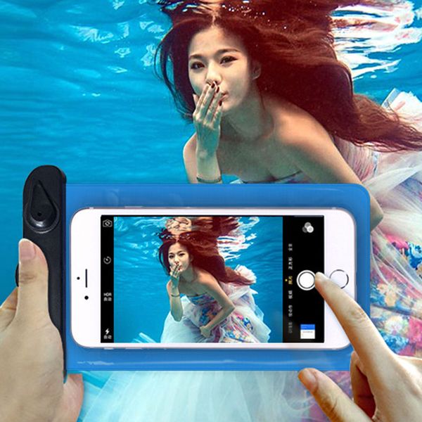 

clear waterproof mobile phone bags with strap pouch for iphone 7 plus pouch swimming case take p under pool accessories