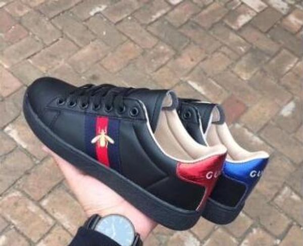 

Free shpping Ace embroidery bee women small white shoes Fall fashion flat casual shoes sneakers For men women zapatos walking shoes