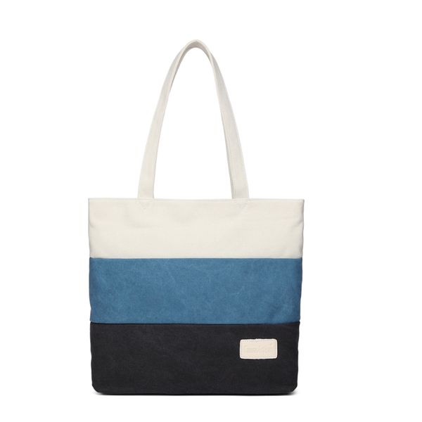 

stylish canvas ladies handbag shoulder bag tote bag shopping beach casual cute zipper woman's