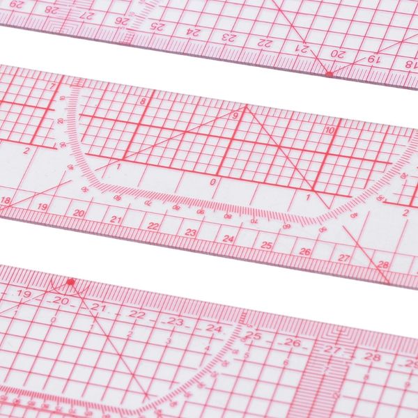 

wholesale 6pcs sew french curve metric ruler measure for sewing dressmaking set kit new may06, Black