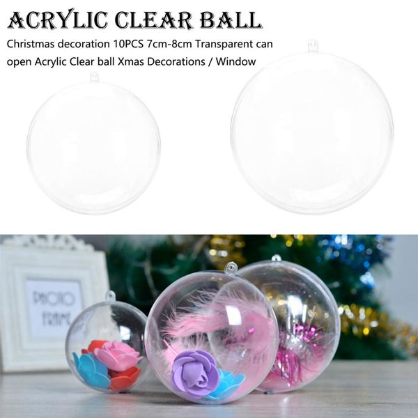 

10pcs christmas tress hanging decorations clear ball romantic design xmas decorations / window / wedding gift ball