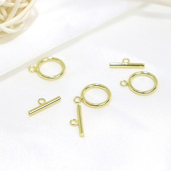 

diy accessories pure copper plating 14k real gold surface ot buckle korean version hand necklace accessories bracelet accessories buckle