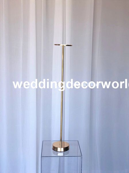 Venda barato banhado a Ouro alto casamento flor stand decoração de metal floral stand Centerpiece decor411