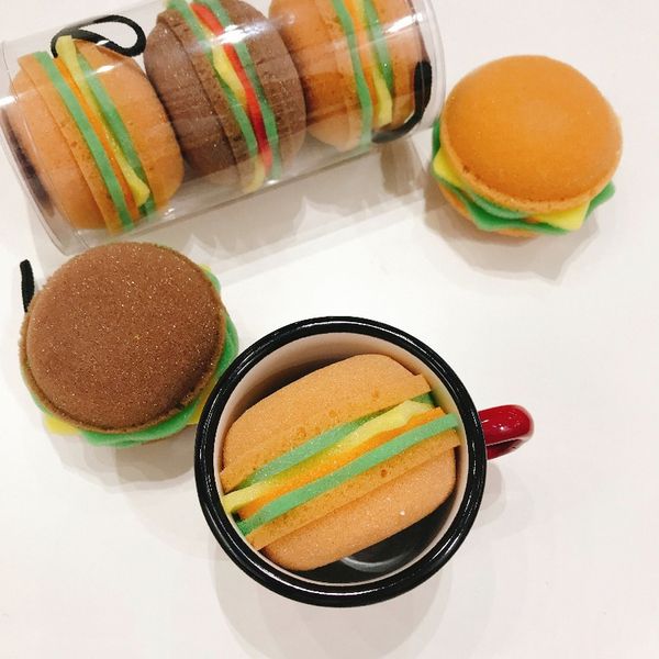 

cartoon burger nano sponge dishwashing artifact wash pot wash cup magic bowl pan brush kitchen sponge household cleaning tools decoration