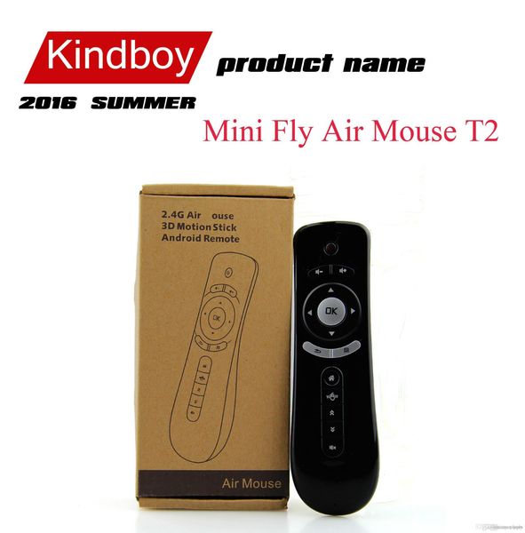 

11 mini fly air mouse t2 клавиатура мышь android беспроводной пульт дистанционного управления 3d sense motion стик для tv box dhl