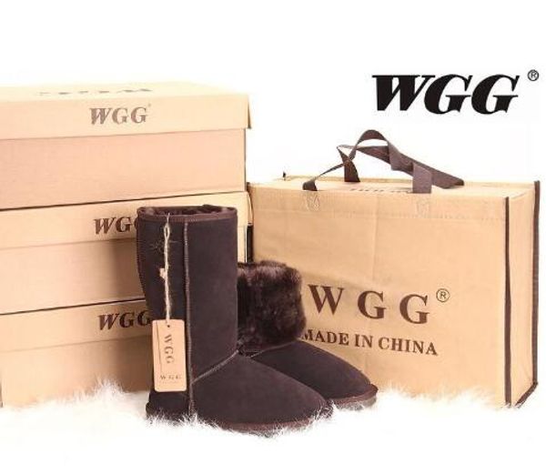 

wgg5815 women's classic tall boots men womens boot snow boots winter high boots leather boot us size 4---13, Black