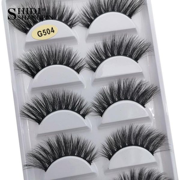 

shidishangpin 5 pairs 100% mink eyelashes 3d natural false eyelashes mink lashes soft eyelash extension makeup kit cilios