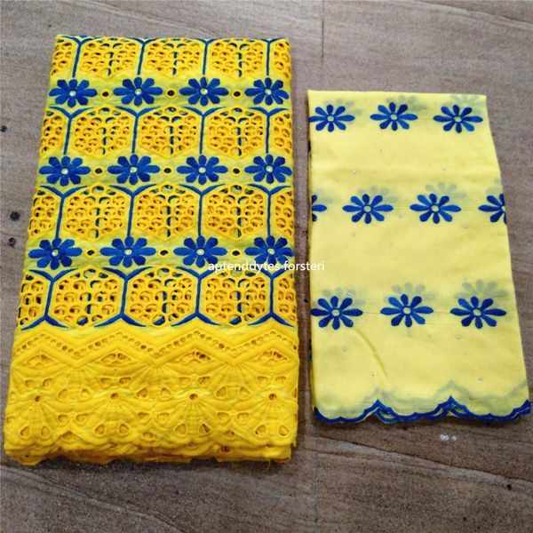 

yellow african lace fabric swiss voile lace brode coton africain tissu dentelle nigerian fabrics 7yard/lothfz, Black;white