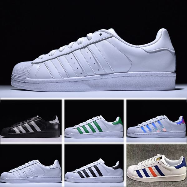 

Adidas Superstar 80s 2018 новые оригиналы суперзвезда Белый голограмма радужные Junior Superstars 80s