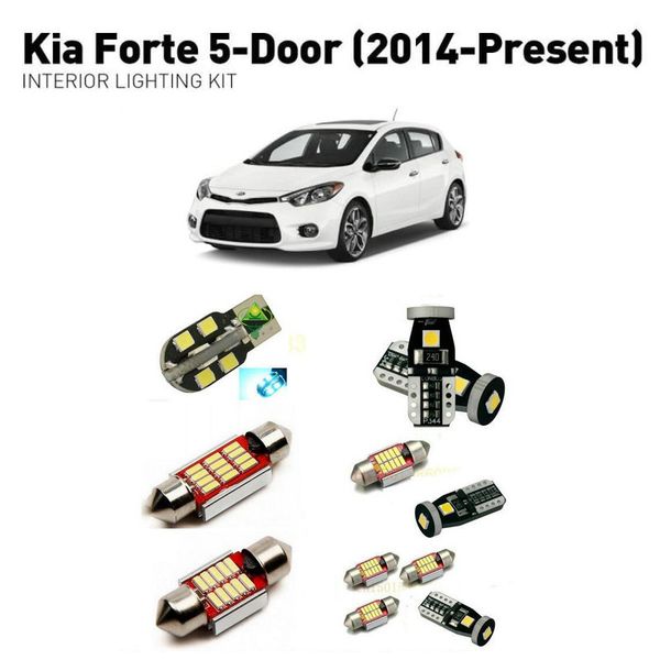 

led interior lights for kia forte 5door 2014+ 7pc led lights for cars lighting kit automotive bulbs canbus
