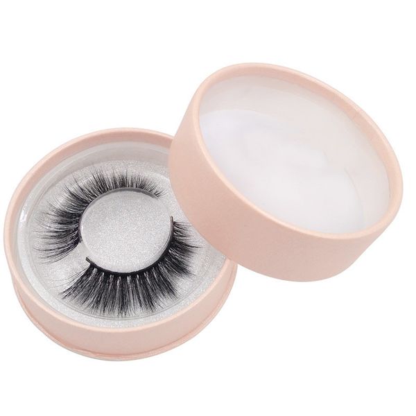 

3d mink natural long thick false eyelashes extension makeup box handmade 1 pair