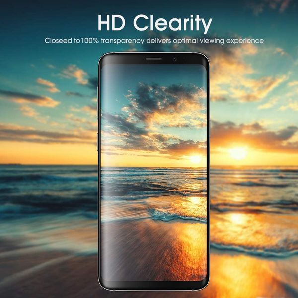 Für Samsung S6 S7 Edge Plus Vollkleber Anti-Kratz-Displayschutz Gebogenes, hüllenfreundliches gehärtetes Glas mit Einzelhandelsverpackung