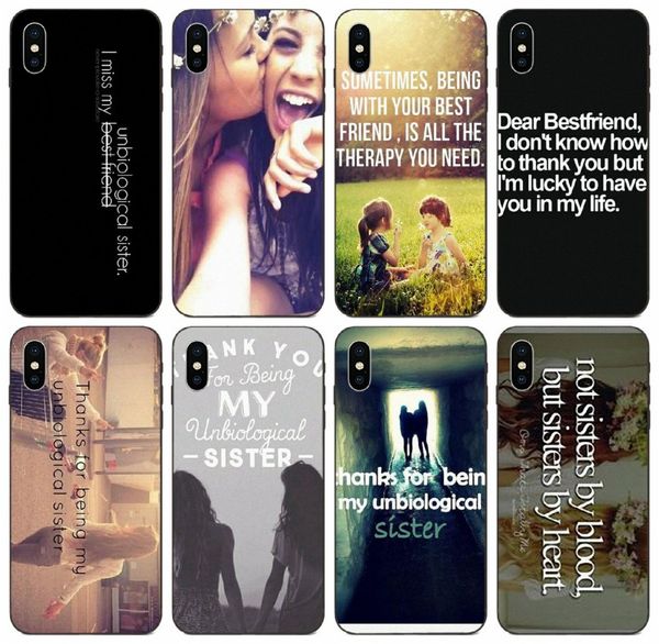 

[tongtrade] unbiological sister friends lovers case for iphone 11 pro x xs max xr 8s 7s 6s 5 samsung a50s huawei y9 xiaomi 4c 1pcs case