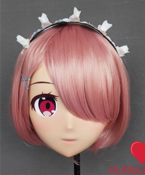 

gl mask 45) real lifesize halloween party bjd baby doll anime mask cosplay kig anime silicone masks cosplay kigurumi cross dressing, Silver