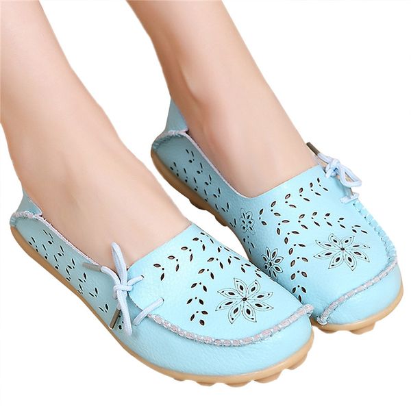 

2018 women flats shoes women loafers ladies slip on flats 9 color genuine leather shoes driving casual women shoes plus size, Black