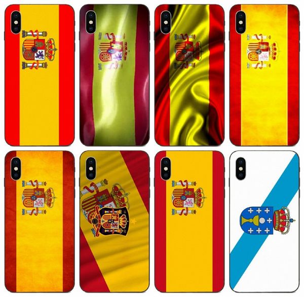 

tongtrade] spain anthem and flag case for iphone 8 7 6s 5s plus 11 pro x xs max samsung s10 j5 j7 prime huawei y6 p9 lg k10 drop proof case
