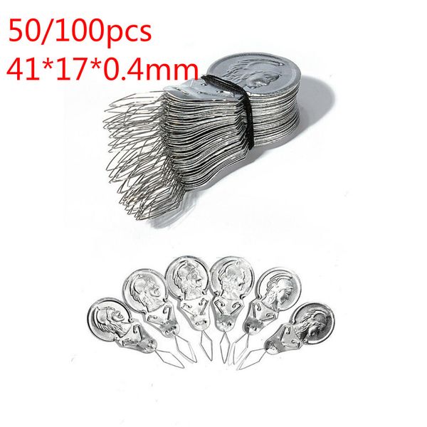

50/100pcs bow wire needle threader stitch insertion machine hand sewing thread leading tool appr.41*17*0.4mm/1.61*0.66*0.01, Black