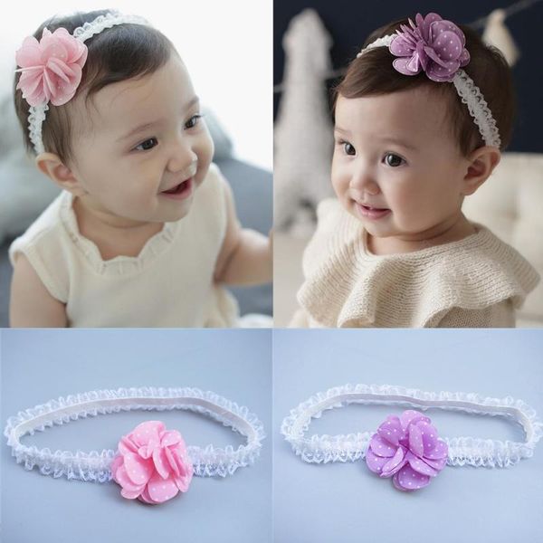 

hair accessories 1 pcs girls headband born beautiful little girl hairband lace flower princess accesories wholesale, Slivery;white