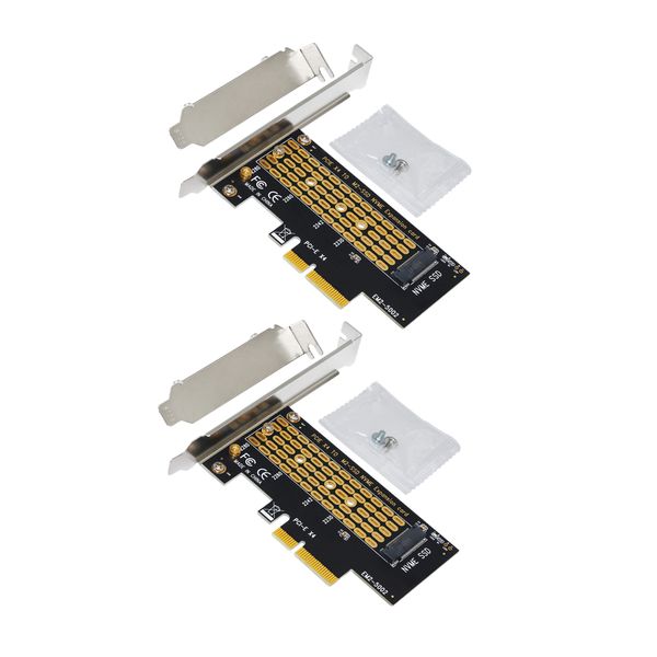 

2pcs m.2 nvme/ngff ssd to pci-e pci 3.0 x4 x8 x16 adapter converter card