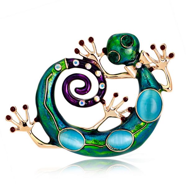 

fashion enamel lizard brooches women girls corsages brooch wedding party jewelry cx17, Gray
