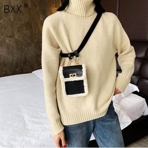 

bxx] faux fur crossbody bags for women 2019 winter all-match flap shoulder messenger chest waist bag lady warm handbags hj729