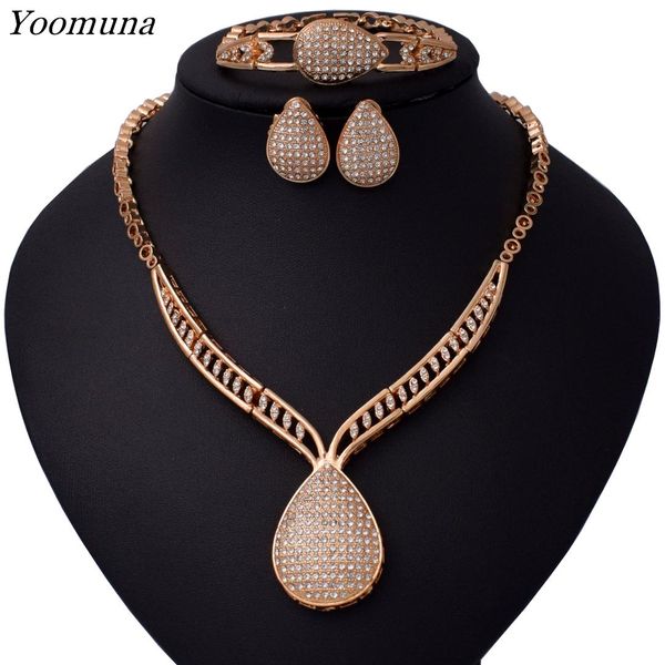 

2019 high-quality fashion dubai jewelry sets women wedding bridal jewelry set necklace jewellery sets for women gift, Silver