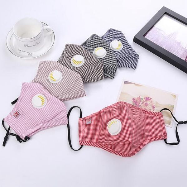 

cotton face masks with breath valve pm2.5 mouth mask anti-dust reusable fabric mask dhl