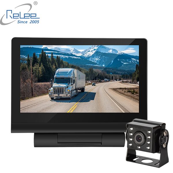 

tuch screen 7inch car monitor parking assistance reverse waterproof camera audio video truck cam recorder with night vision car dvr