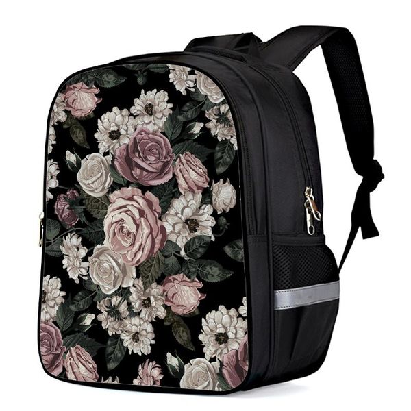 

plant flowers green leaves backpack kids school bags men women travel backpacks for teenage girls boys