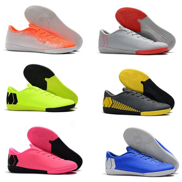 

mens vaporx ic soccer cleats indoor soccer shoes mercurial superfly neymar cr7 football boots ronaldo scarpe calcio, Black