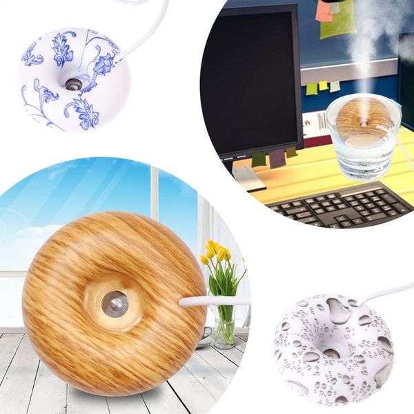 

mini portable donuts usb air humidifier purifier floats aroma diffuser steam