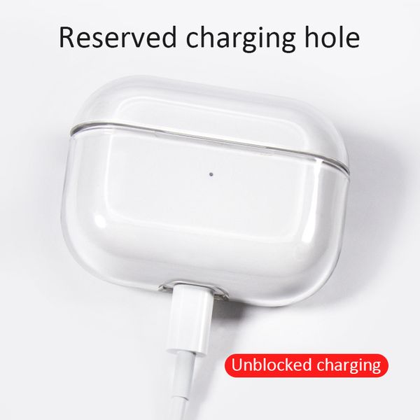 

transparent wireless earphone charging cover bag for apple airpods 1 2 pro cases hard pc bluetooth box headset clear protective