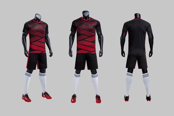 

shop football jerseys customized football uniforms design online shop popular customs football apparel many different colors b34-06, Black;red