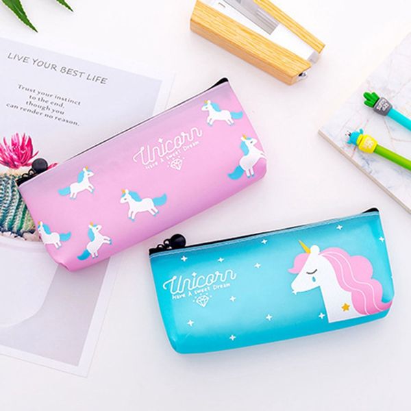 Kawaii Pen Case Cartoon Unicorn Decoration Pencil Bag School