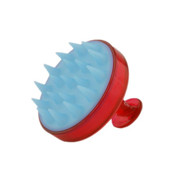 

korean soft silica gel comb plastic handle head brushes scalp cleaning massage tools color random, Silver