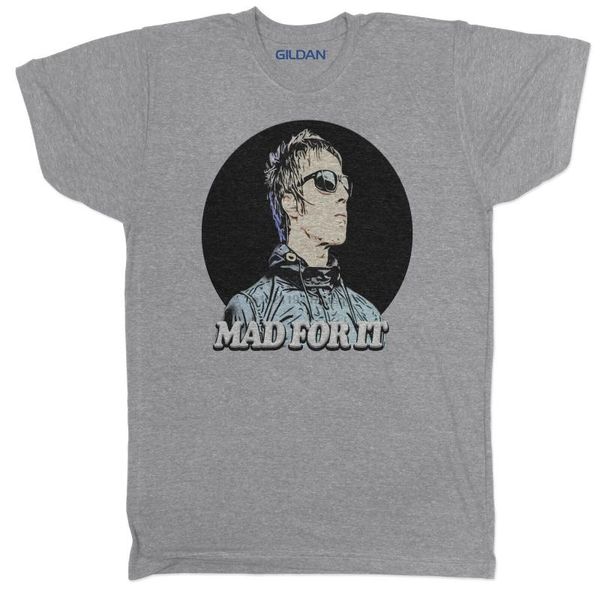 

liam gallagher rock indie band music 90s punk grey t shirt, White;black