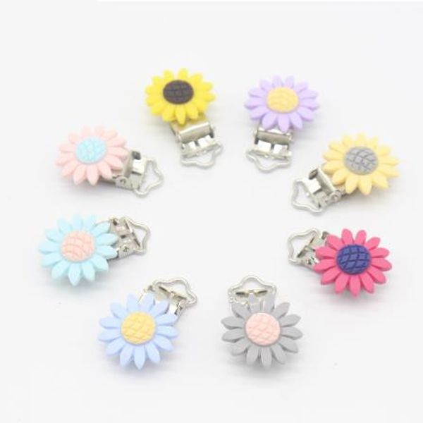 5Pcs Multi Colors Silicone Baby Dummy Pacifier Holder Clip Adapter for MAM Rings