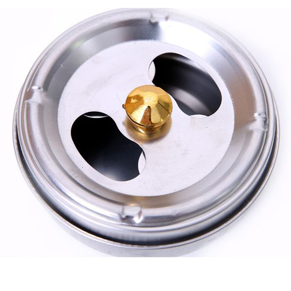 

stainless steel rotatable windproof cover ashtray for bar internet cafe office