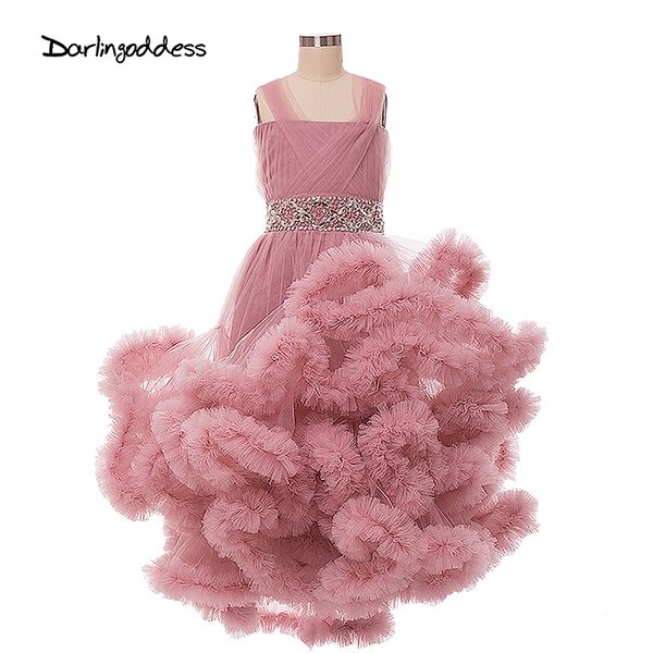 

cloud flower girls dresses for wedding kids pageant dress first holy communion dresses for little baby party prom dress 2019, Red;yellow